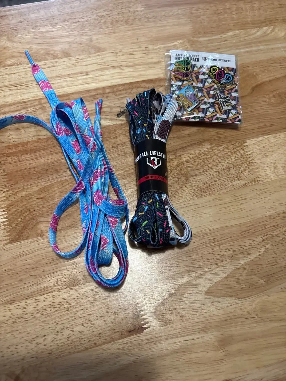 B101 Baseball Lifestyle Baseball 101 Shoe Laces & Pins Bundle